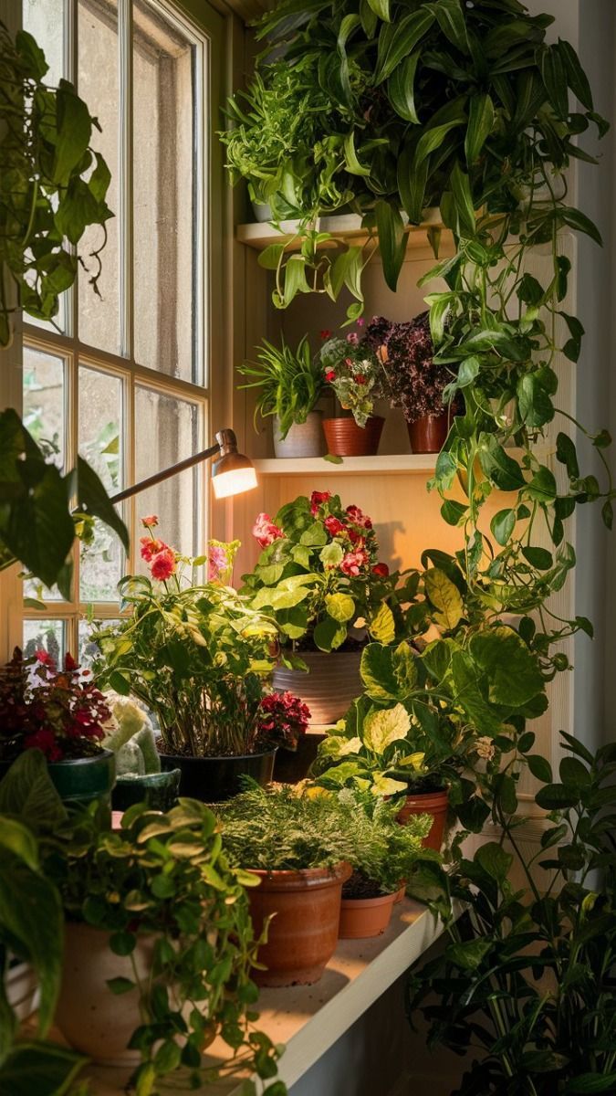 Plantas con iluminación